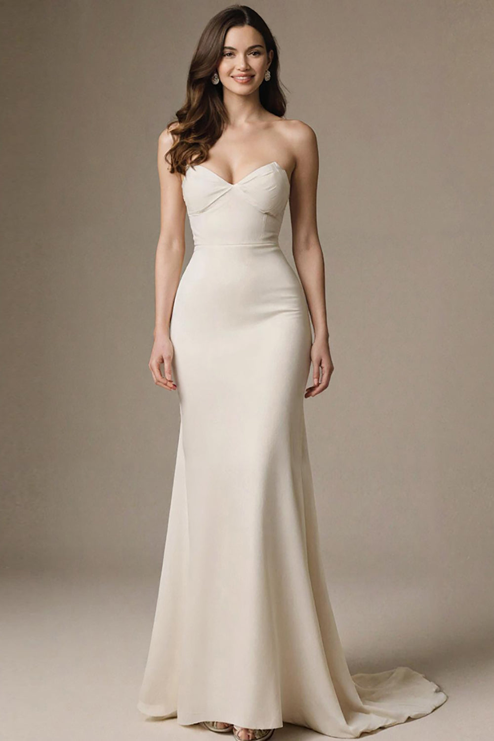 Mermaid Sweetheart Long Ivory Formal Dress