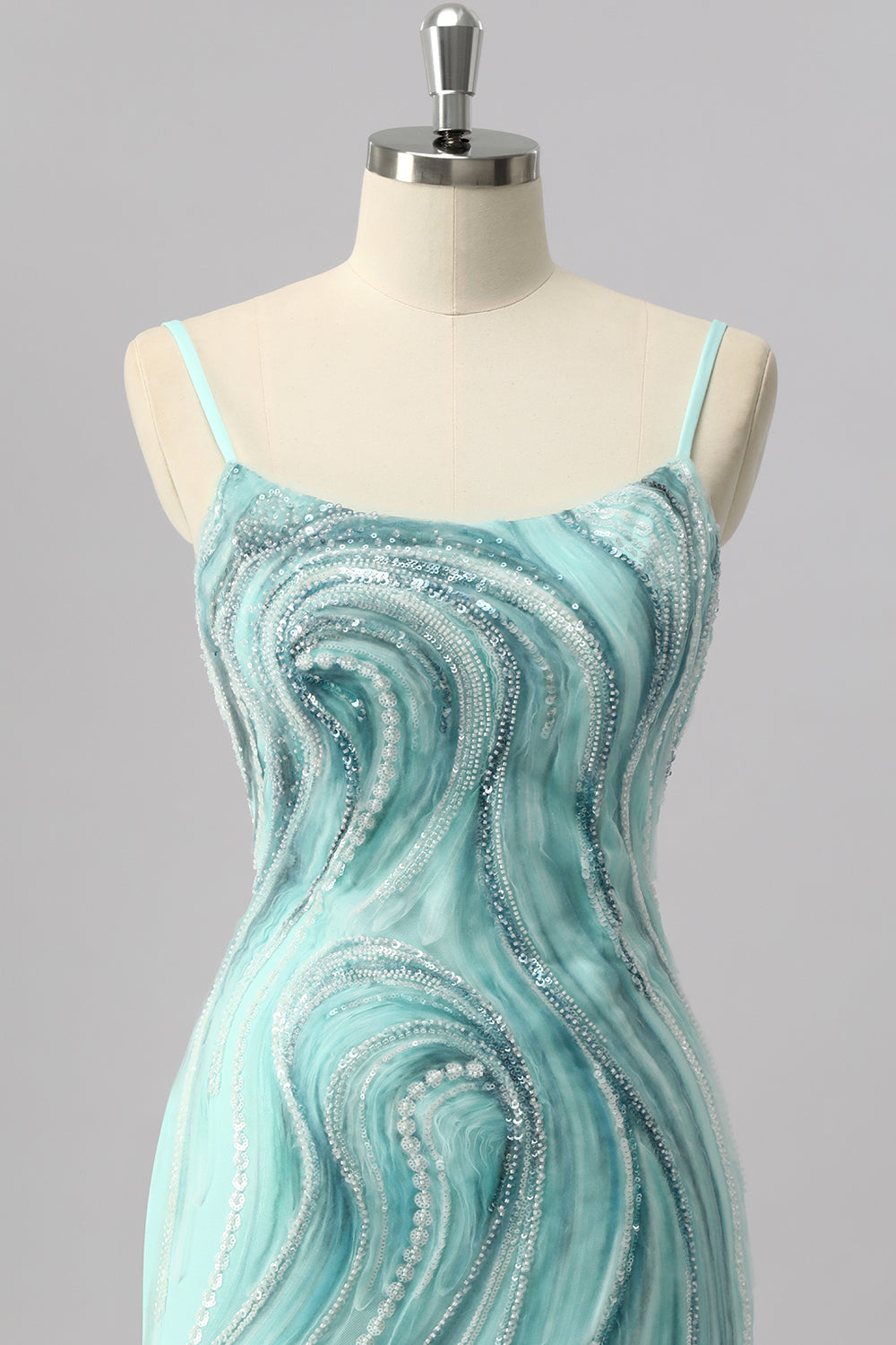 Green Bodycon Sequin Mini Homecoming Dress with Beading