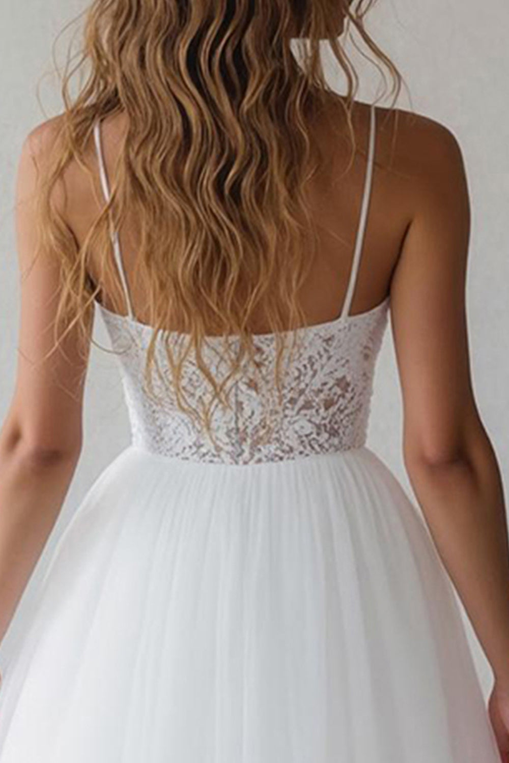 Lace A Line V Neck Little White Dress