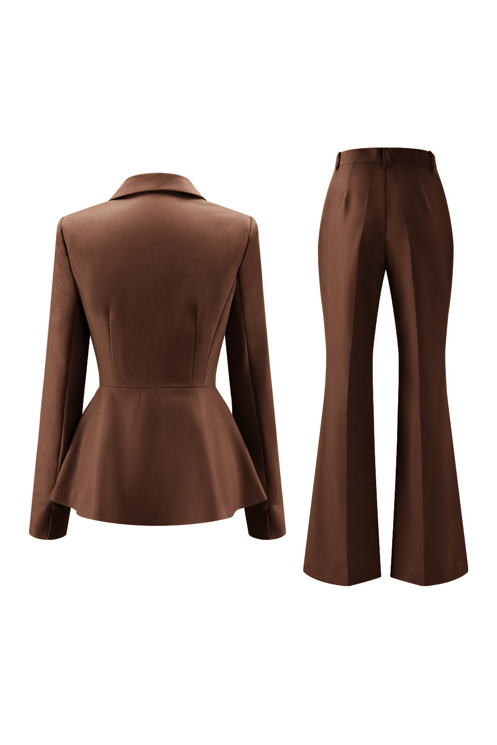 Grey Green Slim Fit 2-piece Women Suits with Button