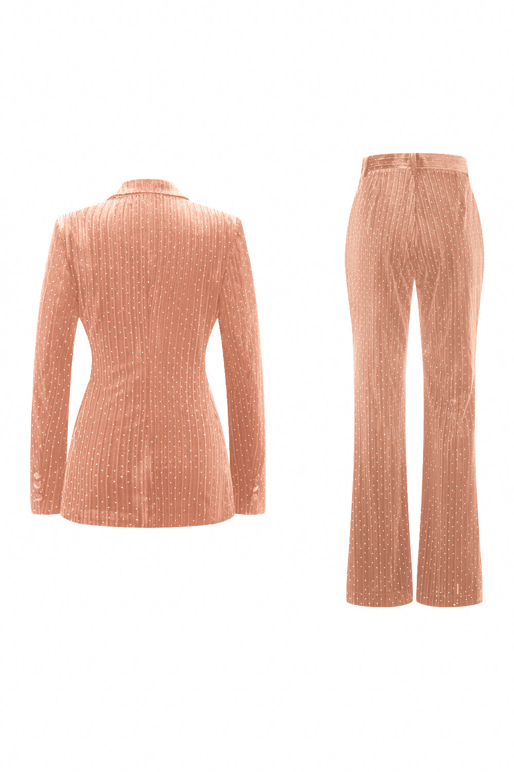 Dark Green Beaded Peaked lapel 2 Pieces Prom Suits