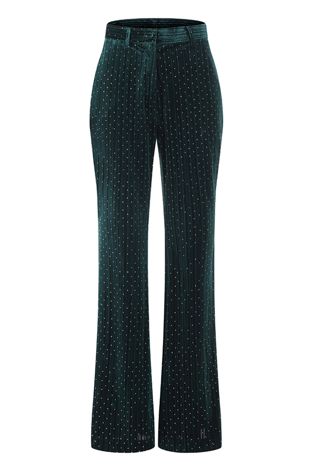 Dark Green Beaded Peaked lapel 2 Pieces Prom Suits