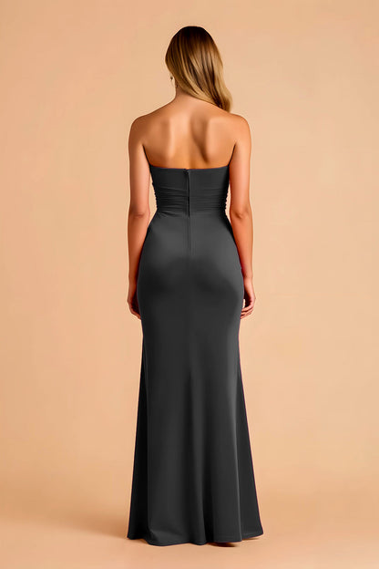 Black Mermaid Sweetheart Maxi Bridesmaid Dress