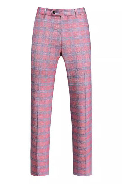 Pink Striped 2 Pieces Peaked lapel Men's Prom Suits